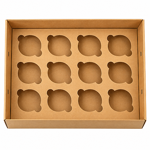 KRAFT CUPCAKE TAŞIMA KUTUSU 12'Lİ 35*25*10 CM - 2