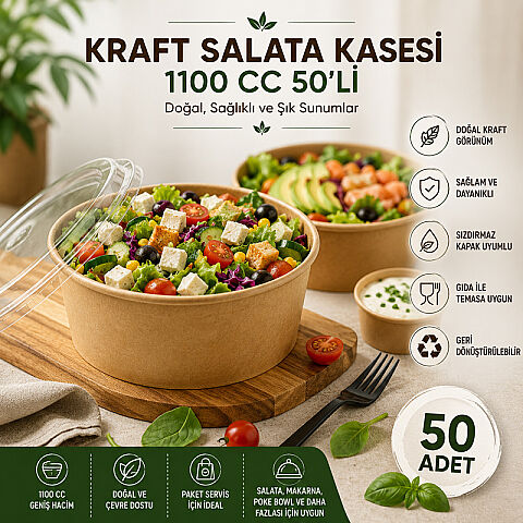 KRAFT SALATA KASESİ 1100 CC 50'Lİ - 2