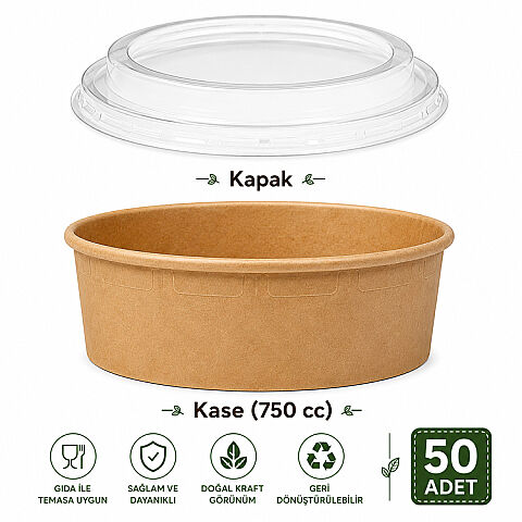 KRAFT SALATA KASESİ 750 CC 50'Lİ - 1