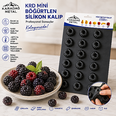 KRD MİNİ BÖĞÜRTLEN SİLİKON KALIP - 2