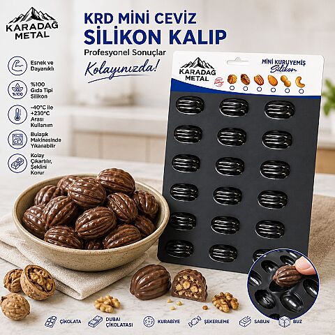 KRD MİNİ CEVİZ SİLİKON KALIP - 2
