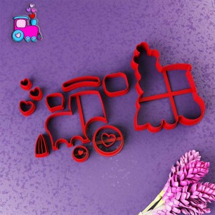 KUKİ AŞK TRENİ KURABİYE KALIP SETİ - 