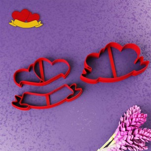 KUKİ FLAMALI KALPLER KURABİYE KALIP SETİ ( Cookie Cutter Set) - 