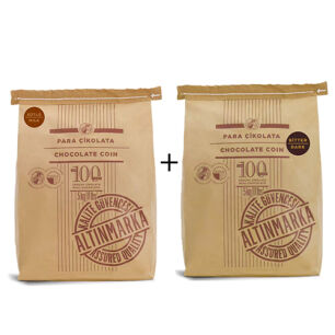 Altınmarka Kuvertür Çikolata Seti 10 KG | Bitter + Sütlü Para Pul - ALTINMARKA