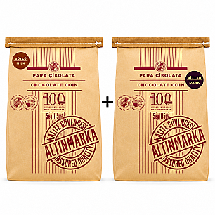 Altınmarka Kuvertür Çikolata Seti 10 KG | Bitter + Sütlü Para Pul - 