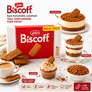 LOTUS BİSCOFF BİSKÜVİ 1 KG (4*250 GR) - 2