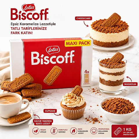 LOTUS BİSCOFF BİSKÜVİ 1 KG (4*250 GR) - 2