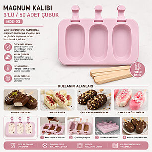 MAGNUM KALIBI 3'LÜ/ 50 ADET ÇUBUK MDK-03 - 2