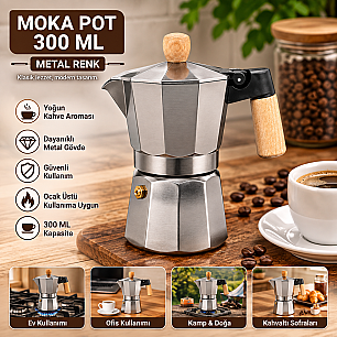 MOKA POTU 300 ML METAL RENK - 2