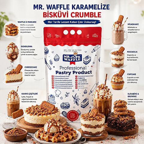 MR.WAFFLE KARAMELİZE BİSKÜVİ CRUMBLE 2 KG - 2