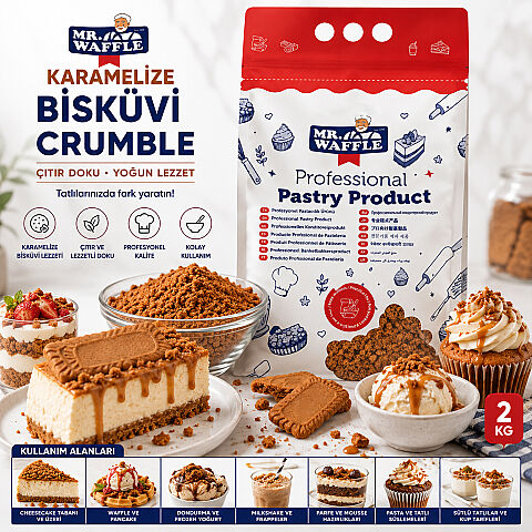 MR.WAFFLE KARAMELİZE BİSKÜVİ CRUMBLE 2 KG - 2