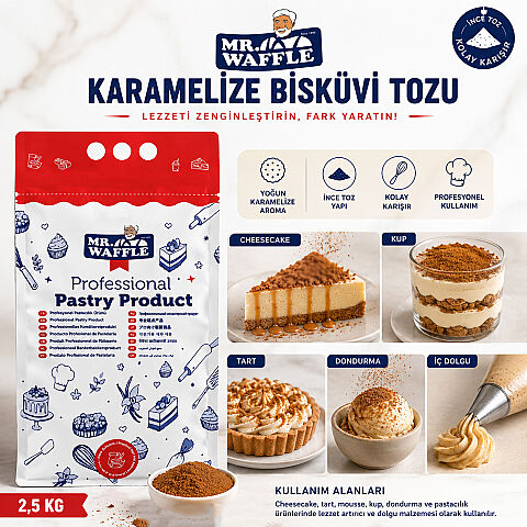 MR.WAFFLE KARAMELİZE BİSKÜVİ TOZU 2,5 KG - 2