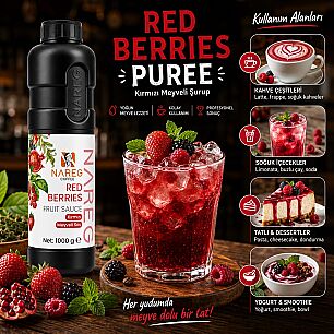 NAREG PÜRE MEYVE ŞURUBU KIRMIZI MEYVELER 750 ML - 2