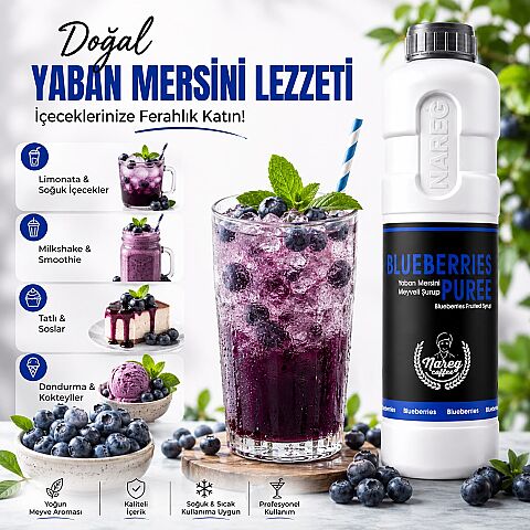NAREG PÜRE MEYVE ŞURUBU YABAN MERSİNİ 750 ML - 2