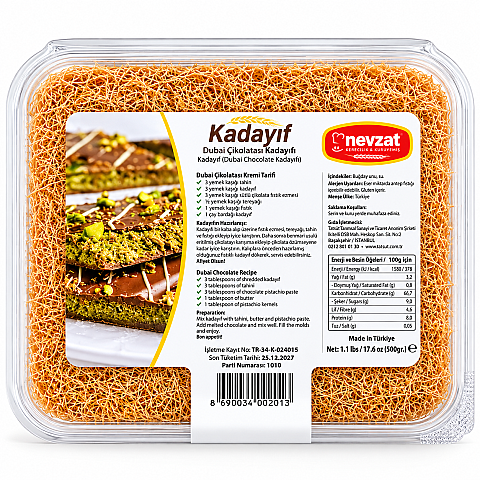 NEVZAT DUBAİ ÇİKOLATA KADAYIFI 500 GR - 1