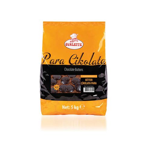 OVALETTE BİTTER PARA (PUL) ÇİKOLATA 5 KG - 1