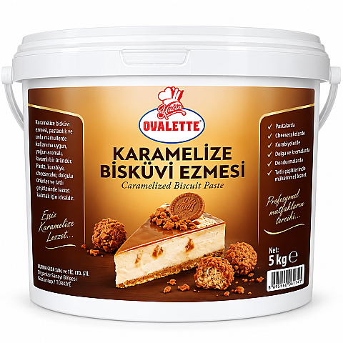 OVALETTE KARAMELİZE BİSKÜVİ EZMESİ 5 KG - 1