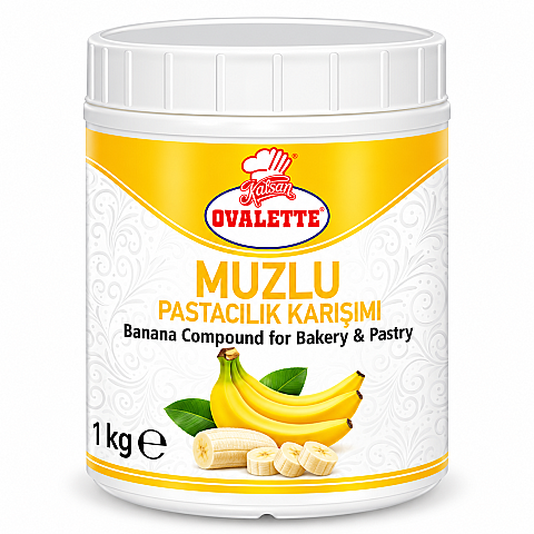 OVALETTE MUZ AROMALI SOS 1 KG MEYVE ÖZÜ - 1