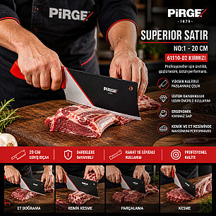 PİRGE SUPERIOR SATIR NO:1-20 CM 61110-02 KIRMIZI - 2
