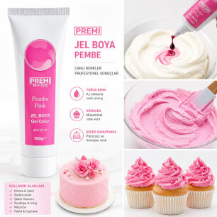 PREMI JEL TÜP BOYA PEMBE 100 GR - 2