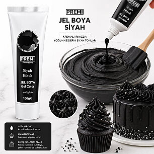 PREMI JEL TÜP BOYA SİYAH 100 GR - 2