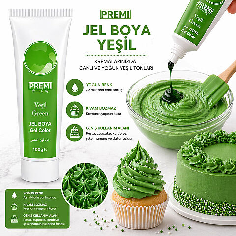 PREMI JEL TÜP BOYA YEŞİL 100 GR - 2