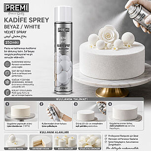 PREMI KADİFE SPREY BEYAZ 250 ML - 2