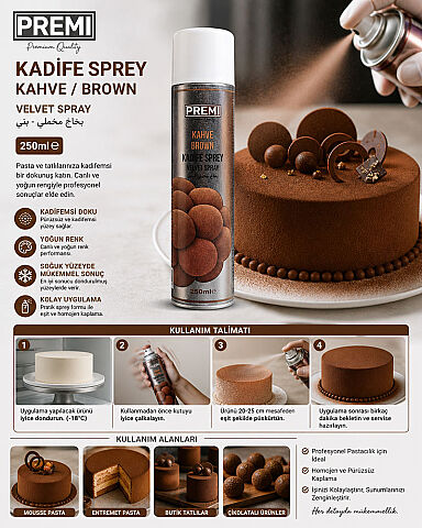 PREMI KADİFE SPREY KAHVE 250 ML - 2