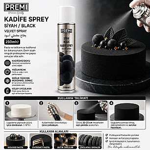 PREMI KADİFE SPREY SİYAH 250 ML - 2