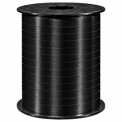 RAFYA ŞERİT DÜZ SİYAH 8mm*200mt - 1