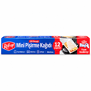 ROLL UP MİNİ KESİLMİŞ PİŞİRME KAĞIDI 30*42 CM 12'Lİ - ROLL-UP