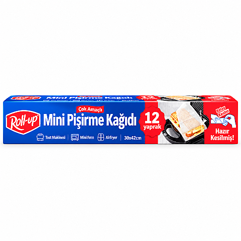 ROLL UP MİNİ KESİLMİŞ PİŞİRME KAĞIDI 30*42 CM 12'Lİ - 1