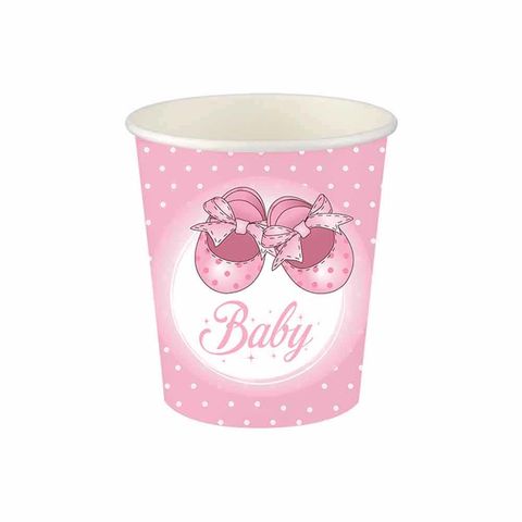ROLL UP PARTY KARTON BARDAK PEMBE PATİKLER 8 Lİ