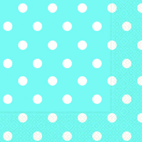 ROLL UP PEÇETE PUANTİE AÇIK MAVİ 33X33CM 20AD/25PK