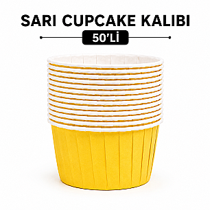 SARI CUPCAKE KALIBI 50'Lİ - 