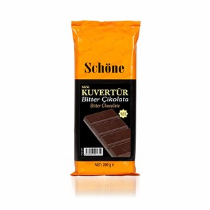 SCHÖNE BİTTER ÇİKOLATA MİNİ KUVERTÜR 200 g - SCHÖNE