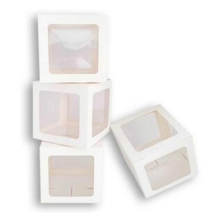 ŞEFFAF KUTU BEYAZ 25 CM - 