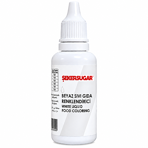 ŞEKER SUGAR BEYAZ SIVI GIDA BOYASI 20 ML - 1