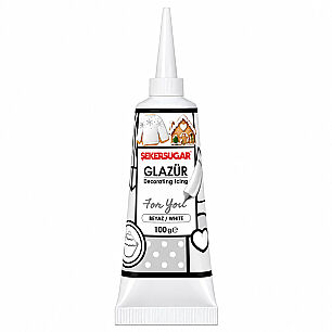 ŞEKER SUGAR GLAZÜR BEYAZ 100 GR - ŞEKER&SUGAR