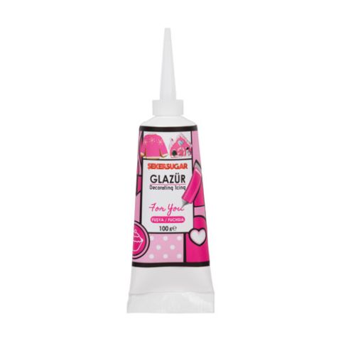 ŞEKER SUGAR GLAZÜR FUŞYA 100 GR