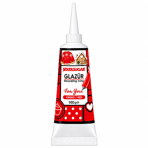 ŞEKER SUGAR GLAZÜR KIRMIZI 100 GR - 1