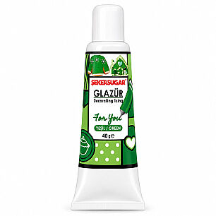 ŞEKER SUGAR GLAZÜR YEŞİL 40 GR - ŞEKER&SUGAR