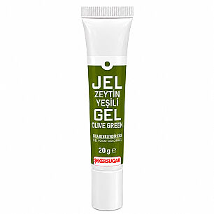 ŞEKER SUGAR JEL GIDA BOYASI 20 GR ZEYTİN YEŞİLİ - ŞEKER&SUGAR