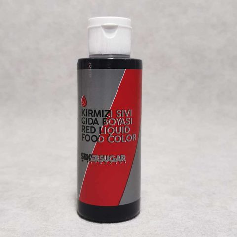 ŞEKER SUGAR KIRMIZI SIVI GIDA BOYASI 120 ML 