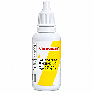 ŞEKER SUGAR SARI SIVI GIDA BOYASI 20 ML - 