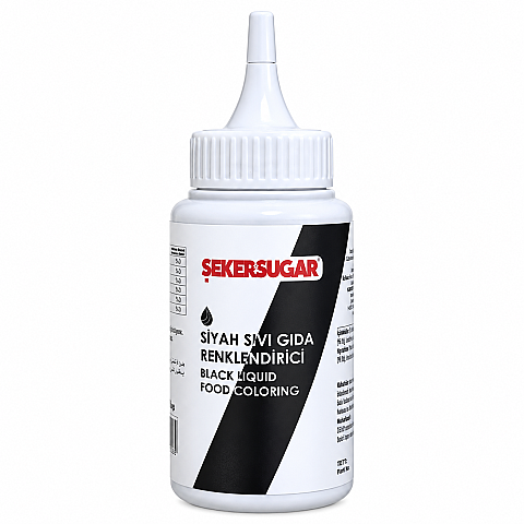 ŞEKER SUGAR SİYAH SIVI GIDA BOYASI 150 ML - 1