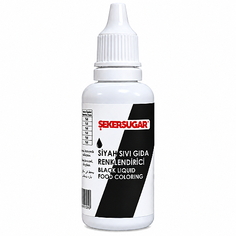 ŞEKER SUGAR SİYAH SIVI GIDA BOYASI 20 ML - 1