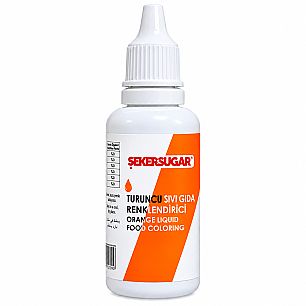 ŞEKER SUGAR TURUNCU SIVI GIDA BOYASI 20 ML - 