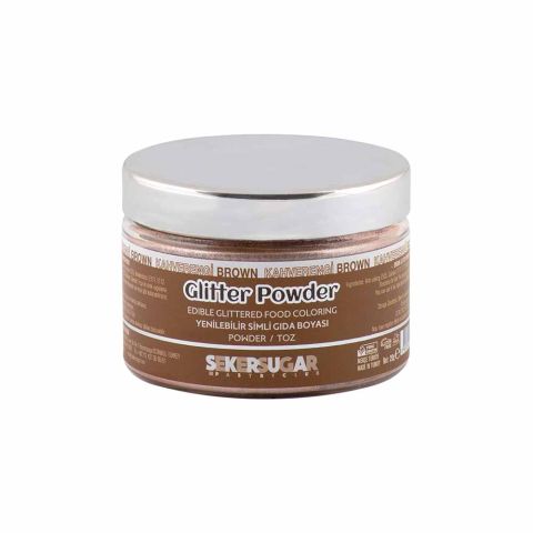 ŞEKER SUGAR YENİLEBİLİR SİMLİ TOZ BOYA 20 GR KAHVE - 1