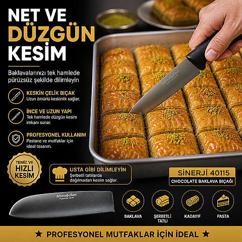 SİNERJİ 40115 CHOCOLATE BAKLAVA BIÇAĞI - 2